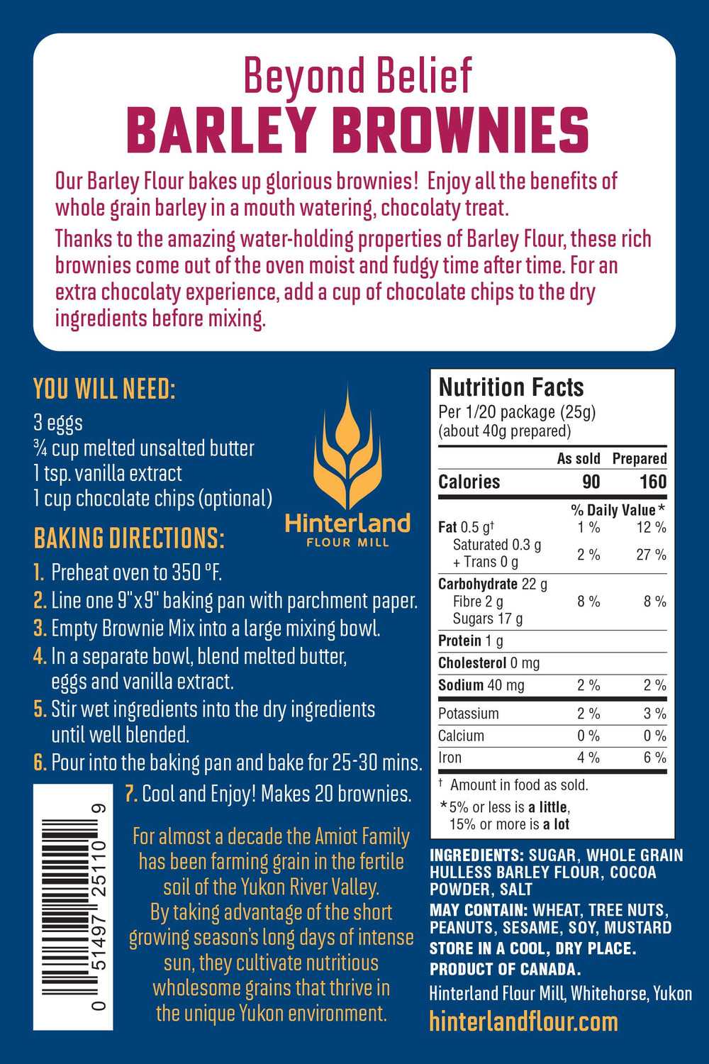 Beyond Belief Barley Brownie Mix